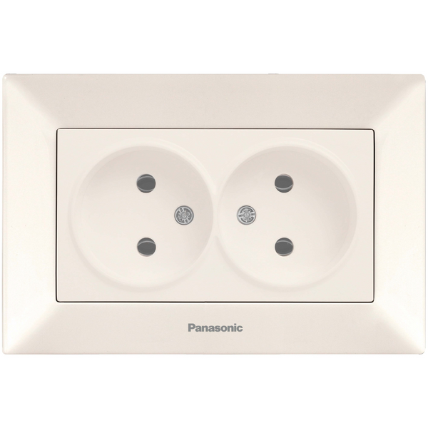 Arkedia Beige Two Gang Socket image 1