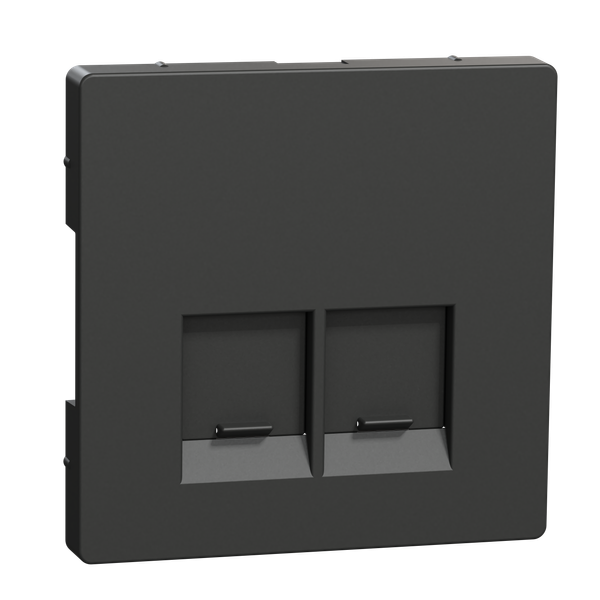 Cen.pl. 2-gang f. Schneider Electric RJ45-Connector, anthracite, System Design image 6