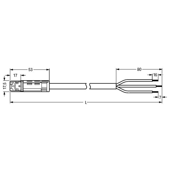 pre-assembled interconnecting cable Eca Socket/plug white image 5