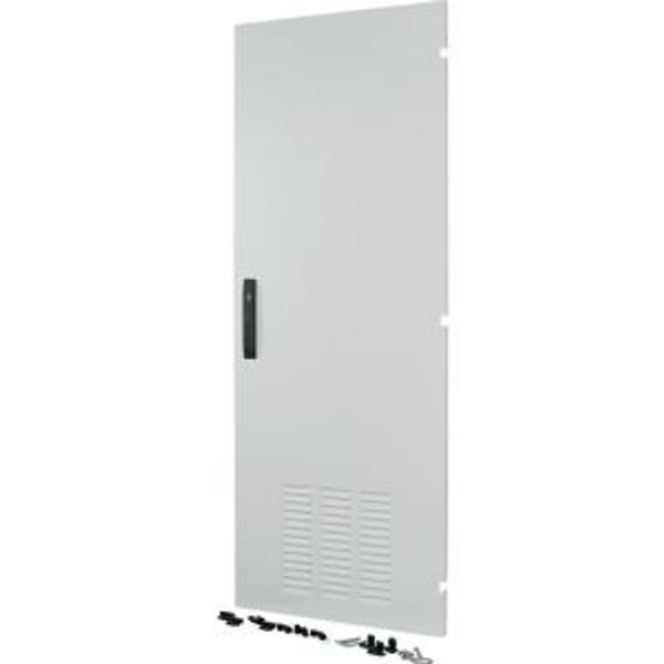 Section door, ventilated IP42, hinges right, HxW = 2000 x 650mm, grey image 4