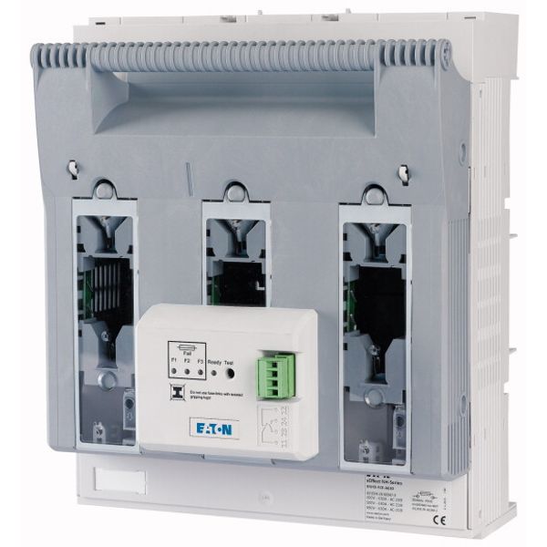 NH fuse-switch 3p flange connection M10 max. 300 mm², mounting plate, electronic fuse monitoring, NH3 image 1