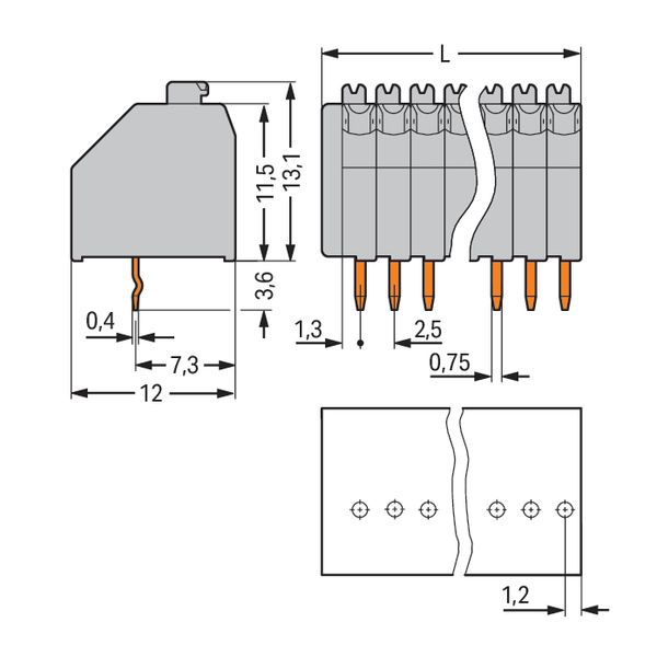 PCB terminal block push-button 0.5 mm² gray image 6