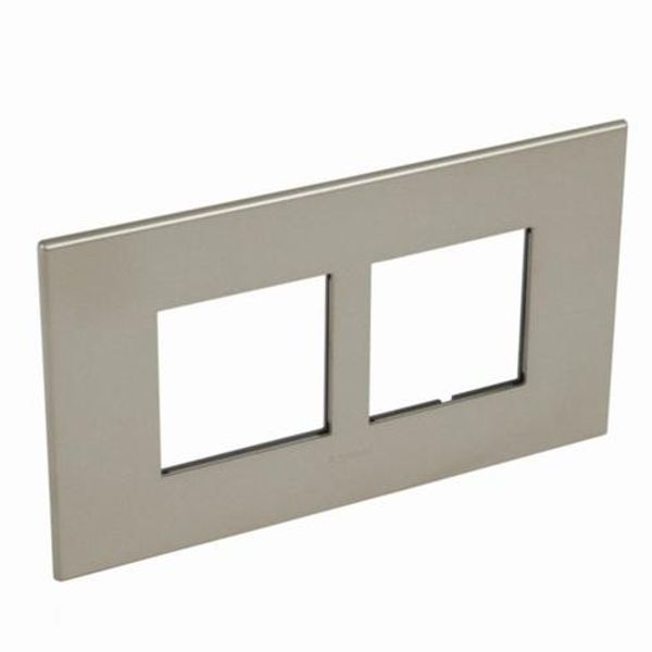 British standard plate Arteor square version 4 modules - champagne image 1