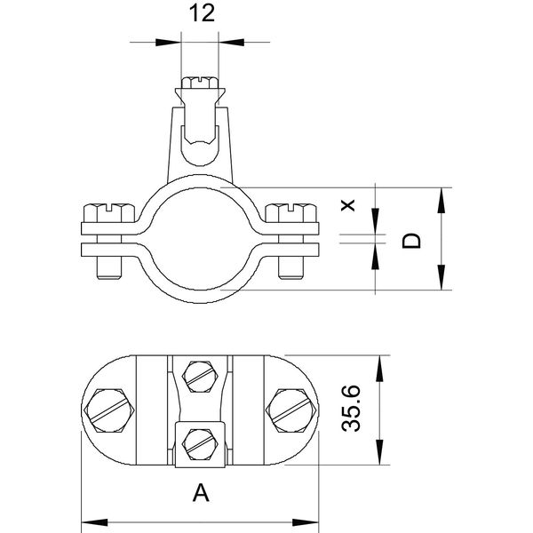 952 Z 1 Earthing clamp for steel strip 1" image 2