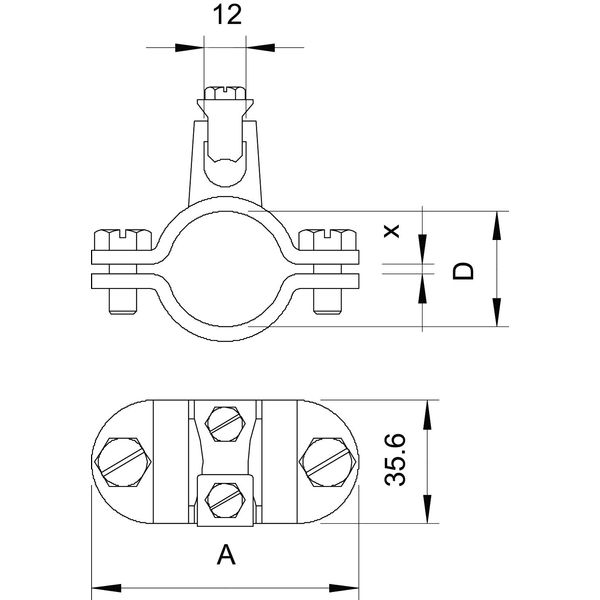 952 Z 1 1/4 Earthing clamp for steel strip 1 1/4" image 2