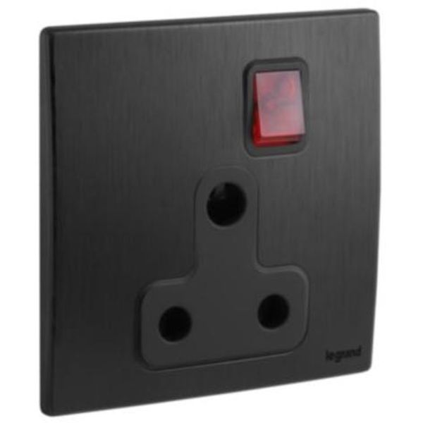 281129BB Mallia Senses 1 gang BS switched socket outlet with indicator - 15A image 1