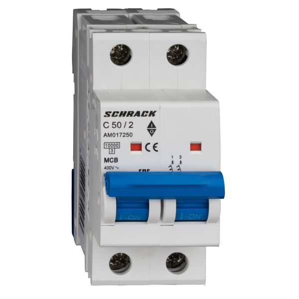 Miniature Circuit Breaker (MCB) AMPARO 10kA, C 50A, 2-pole image 1