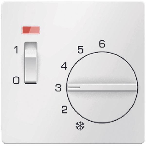 Centre plate for thermostat, pivoted, setting knob, Q.1/Q.3, p. white  image 1