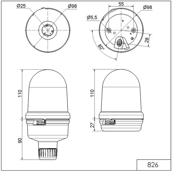 Permanent Beacon BM 12-230VAC/DC YE image 3