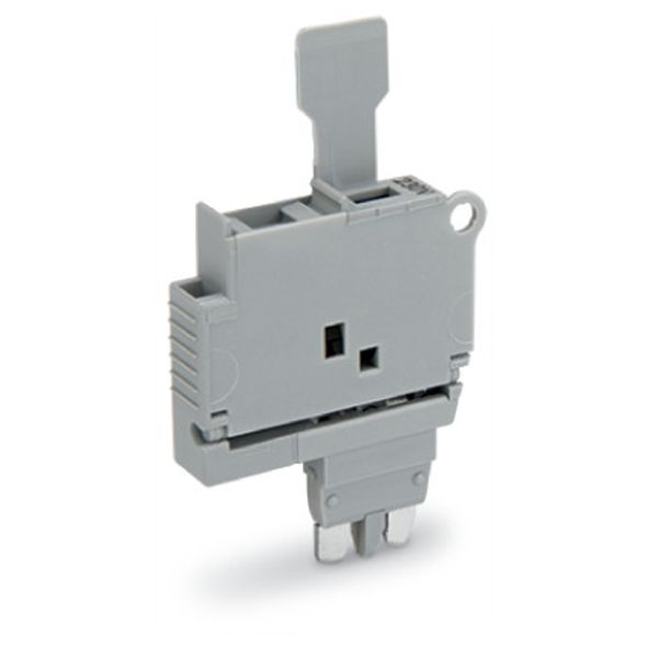 Fuse plug with pull-tab for 5 x 20 mm miniature metric fuse gray image 4