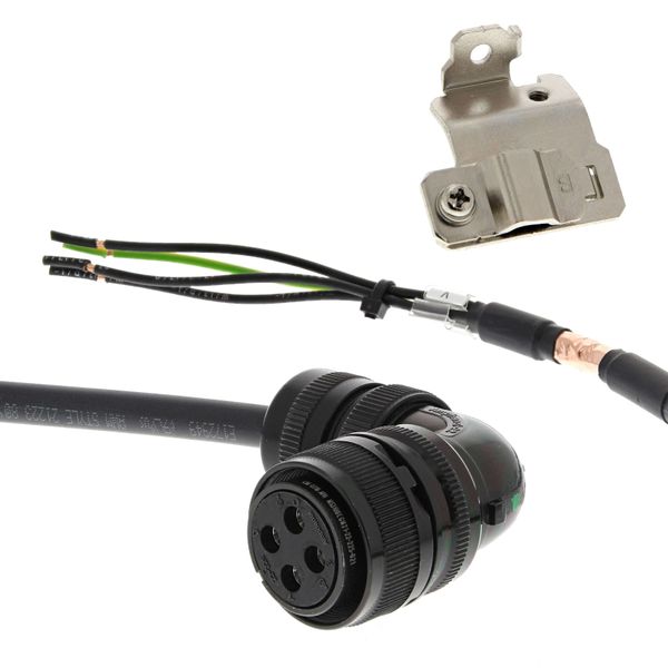 1S series servo motor power cable, 5 m, non braked, 400 V: 2 k W (1000 image 1