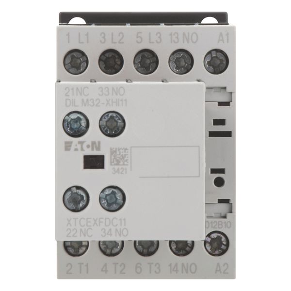 Contactor, 380 V 400 V 5.5 kW, 2 N/O, 1 NC, 24 V DC, DC operation, Screw terminals image 5