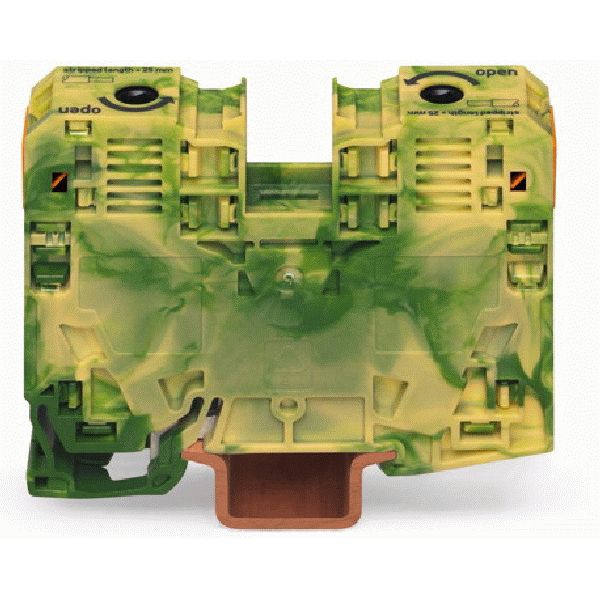 2-conductor ground terminal block 35 mm² lateral marker slots green-ye image 2