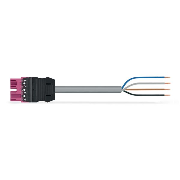 pre-assembled connecting cable;Eca;Socket/open-ended;gray image 2