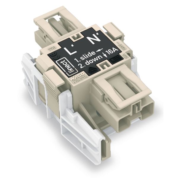 Linect® T-connector 2-pole Cod. L white image 2