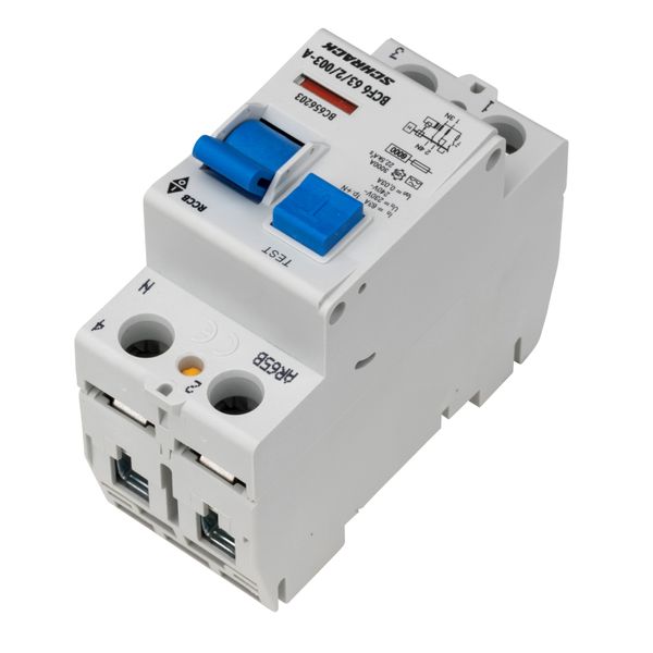 Residual current circuit breaker 63A, 2-p, 30mA,type A,6kA image 2