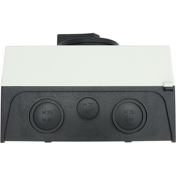Main switch, P3, 63 A, surface mounting, 3 pole + N, STOP function, With black rotary handle and locking ring, Lockable in the 0 (Off) position image 37