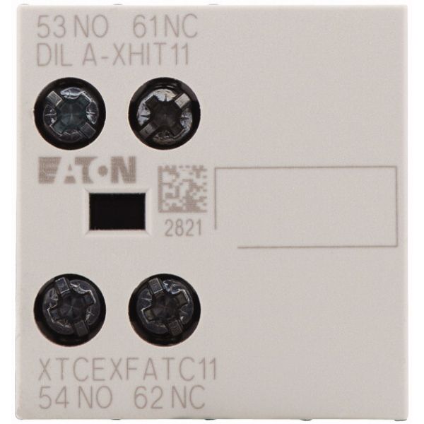 Auxiliary contact module, Type: high version, 2 pole, Ith= 16 A, 1 N/O, 1 NC, Front fixing, Screw terminals, MSC image 3