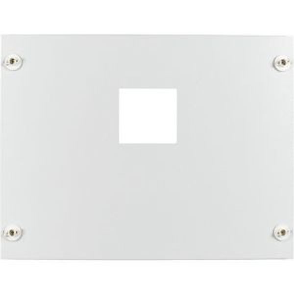 Mounting plate + front plate for HxW=400x400mm, NZM2, vertical, with rotary door handle, white image 2