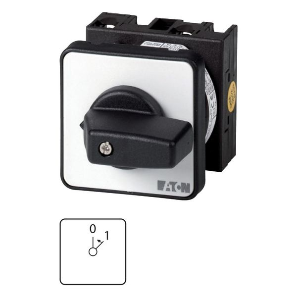 On switches, T0, 20 A, center mounting, 1 contact unit(s), Contacts: 1, 45 °, momentary, With 0 (Off) position, With spring-return to 0, 0 image 3