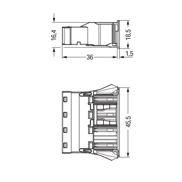 Snap-in socket 4-pole Cod. B gray image 9