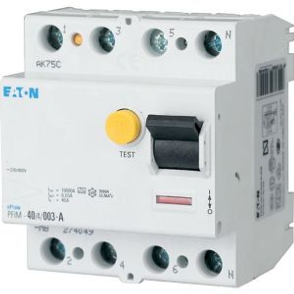 Residual current circuit breaker (RCCB), 40A, 4p, 30mA, type A image 2