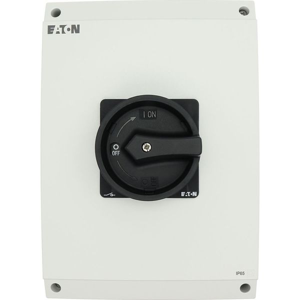 Main switch, P3, 100 A, surface mounting, 3 pole, 1 N/O, 1 N/C, STOP function, With black rotary handle and locking ring, Lockable in the 0 (Off) posi image 22