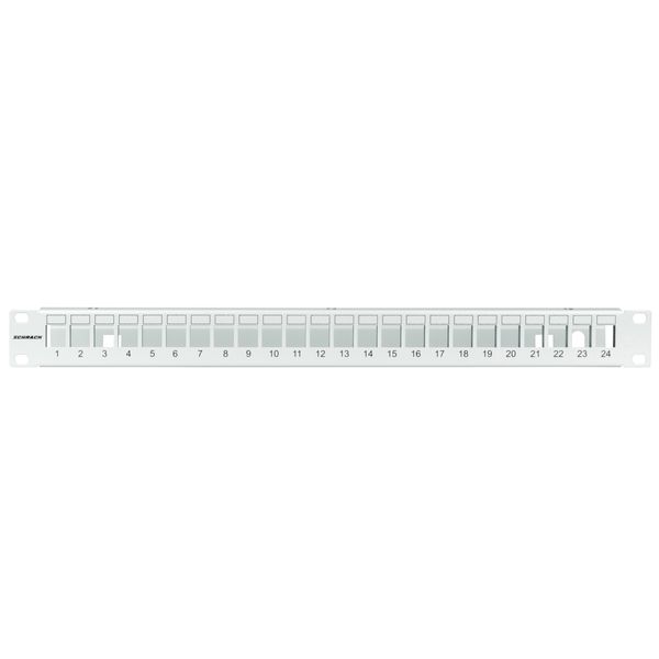 Patchpanel 19" empty for 24 modules (SFA)(SFB), 1U, RAL7035 image 4