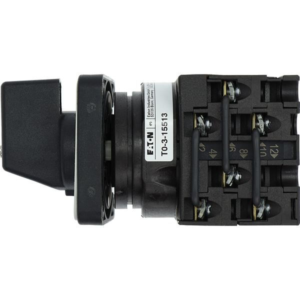ON-OFF button, T0, 20 A, flush mounting, 3 contact unit(s), Contacts: 6, Spring-return in START position, 90 °, maintained, With 0 (Off) position, Wit image 13