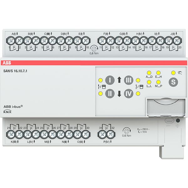 SAH/S16.10.7.1 Switch/Shutter Actuator, 16-fold, 10 A, MDRC image 1