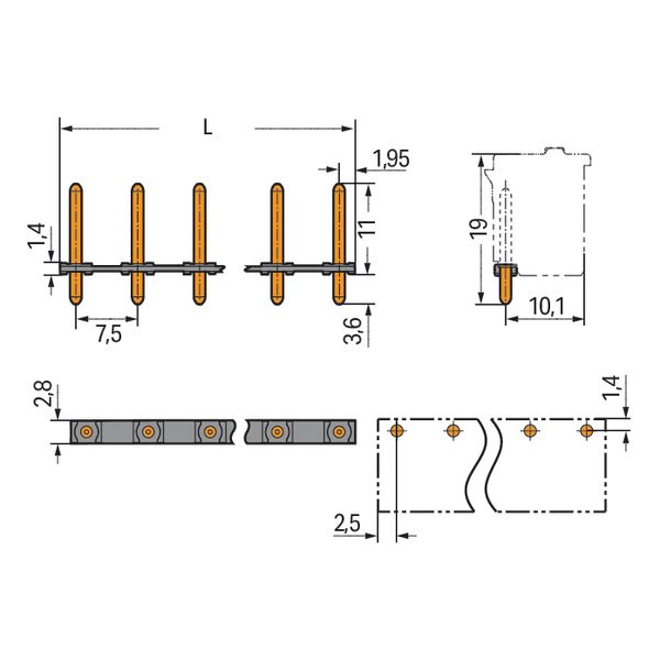 2092-3704 THT pin strip; 1.4 mm Ø solder pin; straight image 5