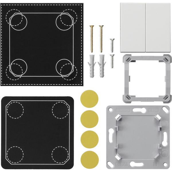 mount.kit EnOcean WL wall transm.2-g System 55 p.white image 1