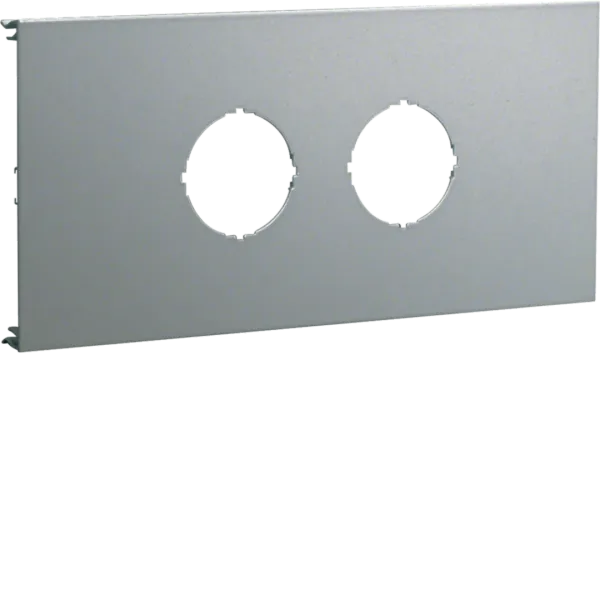 Pre-cut lid 2gang,BRA70172,nat.anodized image 1