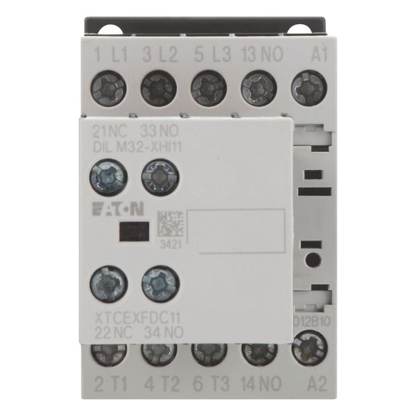 Contactor, 380 V 400 V 5.5 kW, 2 N/O, 1 NC, 24 V DC, DC operation, Screw terminals image 3