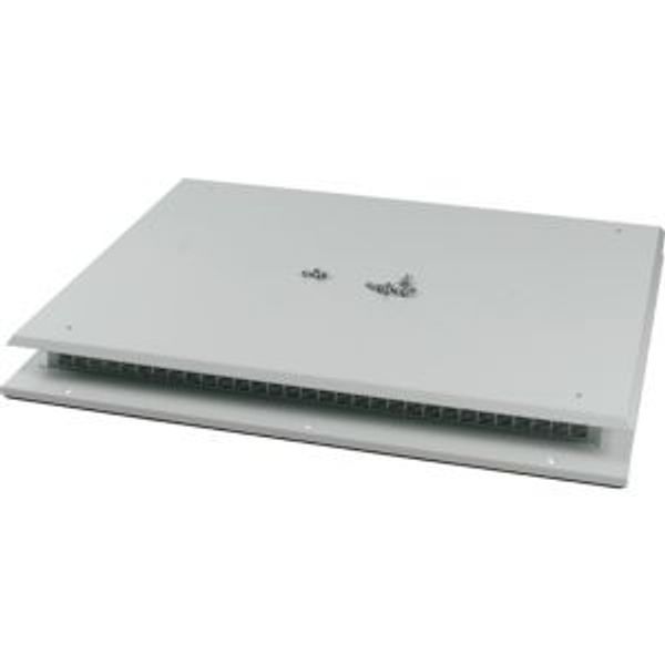 Top plate for OpenFrame, ventilated, W=1100mm, IP31, grey image 4