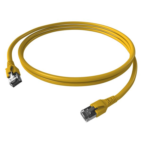 Patchcord RJ45 shielded Cat.6a 10GB, LS0H, yellow,  1.0m image 3