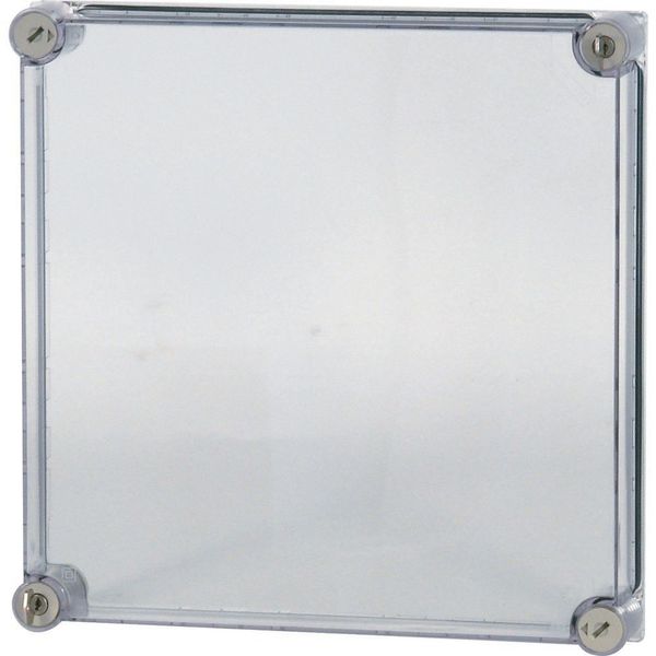 Cap, transparent smoky gray, lockable, HxWxD=375x375x50mm image 4