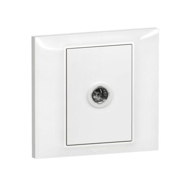 Belanko S single TV socket, female type - White image 1