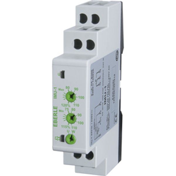 Voltage measuring relay AC 230V, UC 24V, 1 changeover contact 5 A, Umax 10...120%, Umin 75...115% image 2