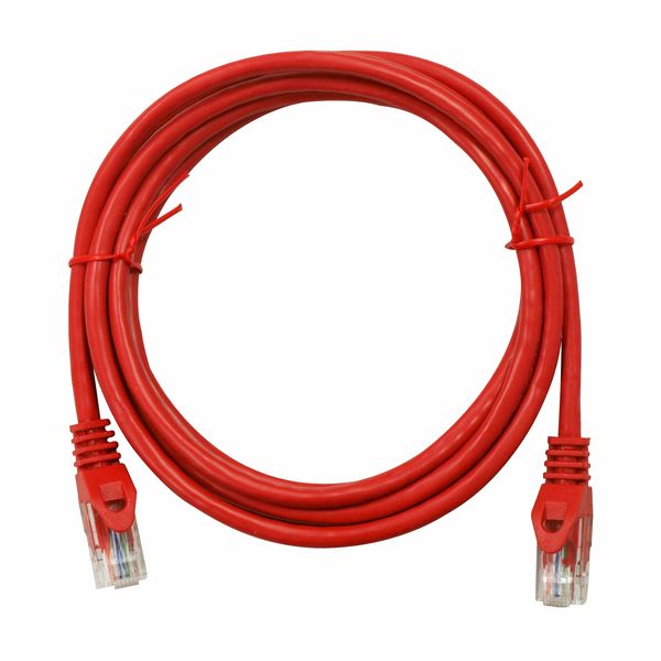 Patchcord RJ45 unshielded, Cat.5e, PVC, red, 2.0m image 1