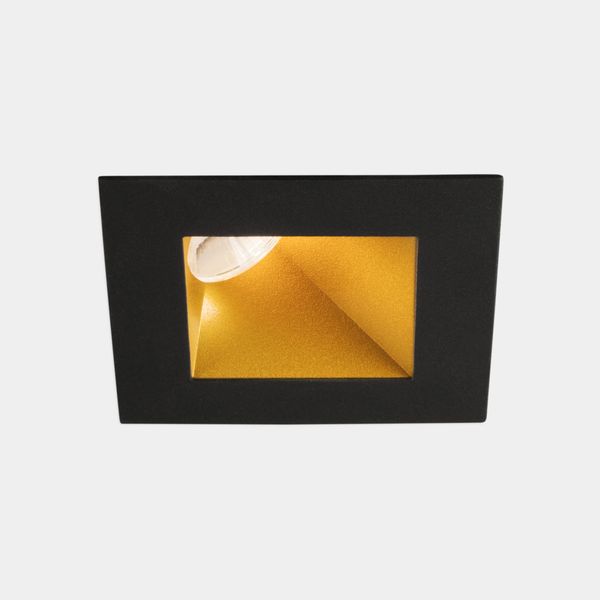 Downlight Play Deco Asymmetrical Square Fixed 12W LED neutral-white 4000K CRI 90 44.7º Black/Gold IP54 1224lm image 2
