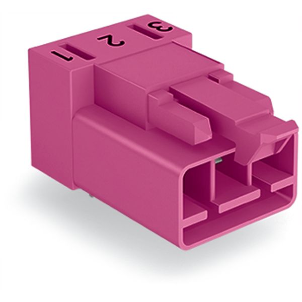 Plug for PCBs angled 3-pole pink image 3