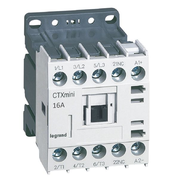 3-pole mini contactors CTX³ - 16 A (AC3) - 24 V= - 1 NC - screw terminals image 1
