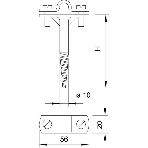 176 A 65 Cable fixing device  65mm image 2