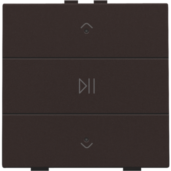 Single audio control with LEDs for Niko Home Control, dark brown coate image 1