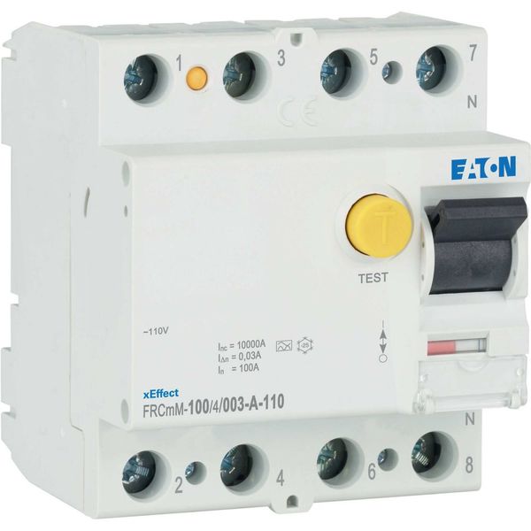 Residual current circuit breaker (RCCB), 100A, 4p, 30mA, type A, 110V image 9