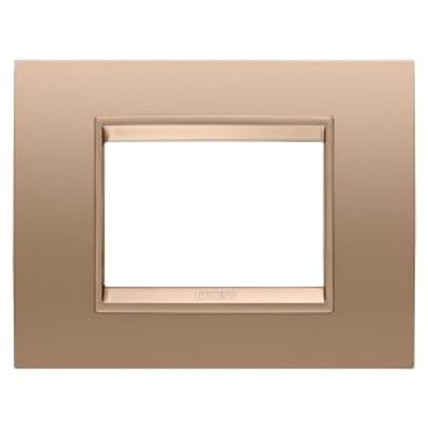 LUX PLATE - IN METAL - 3 MODULES - SOFT COPPER - INNER FRAME MATT SOFT COPPER - CHORUSMART image 1