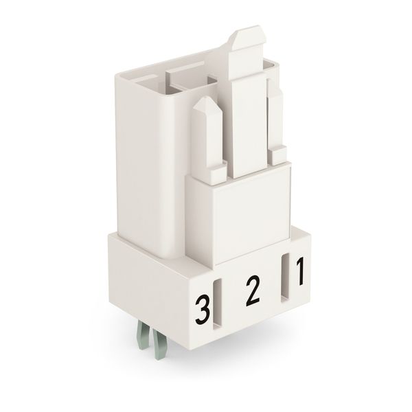 Plug for PCBs straight 3-pole white image 1