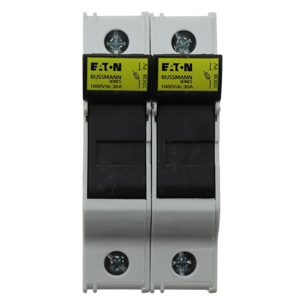 Fuse-holder, LV, 32 A, DC 1000 V, 10 x 38 mm, gPV, 2P, UL, IEC, DIN rail mount image 52