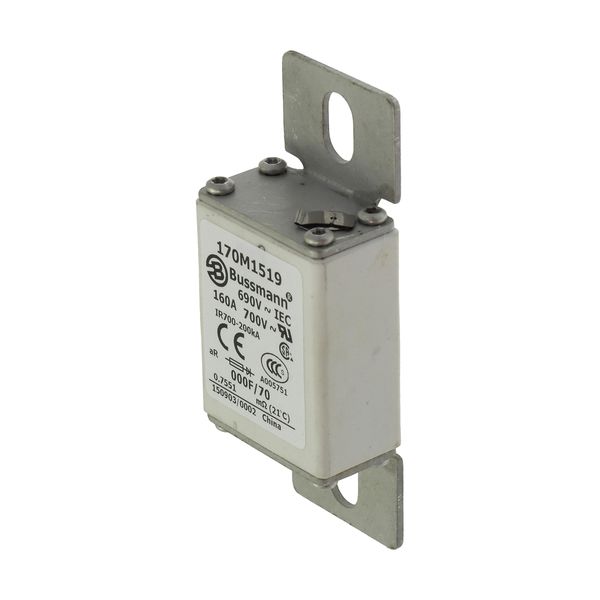 Fuse-link, high speed, 160 A, AC 690 V, size 000, 24 x 36 x 96 mm, aR, IEC, visual indicator image 7